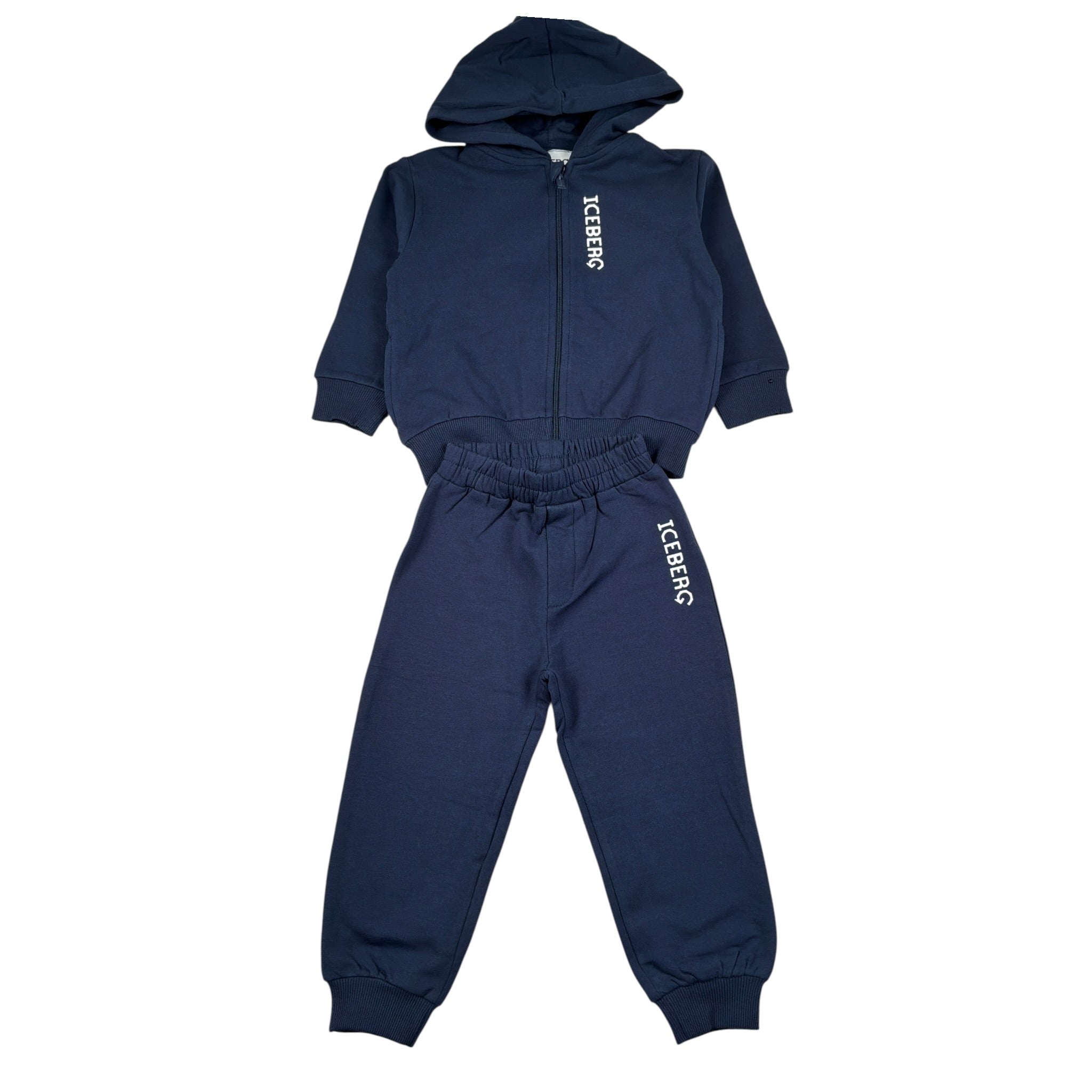 Iceberg Completo 2 Pezzi Felpa-Pantalone tinta unita Blu per Neonato CFICE6301N BLU ICEBERG 