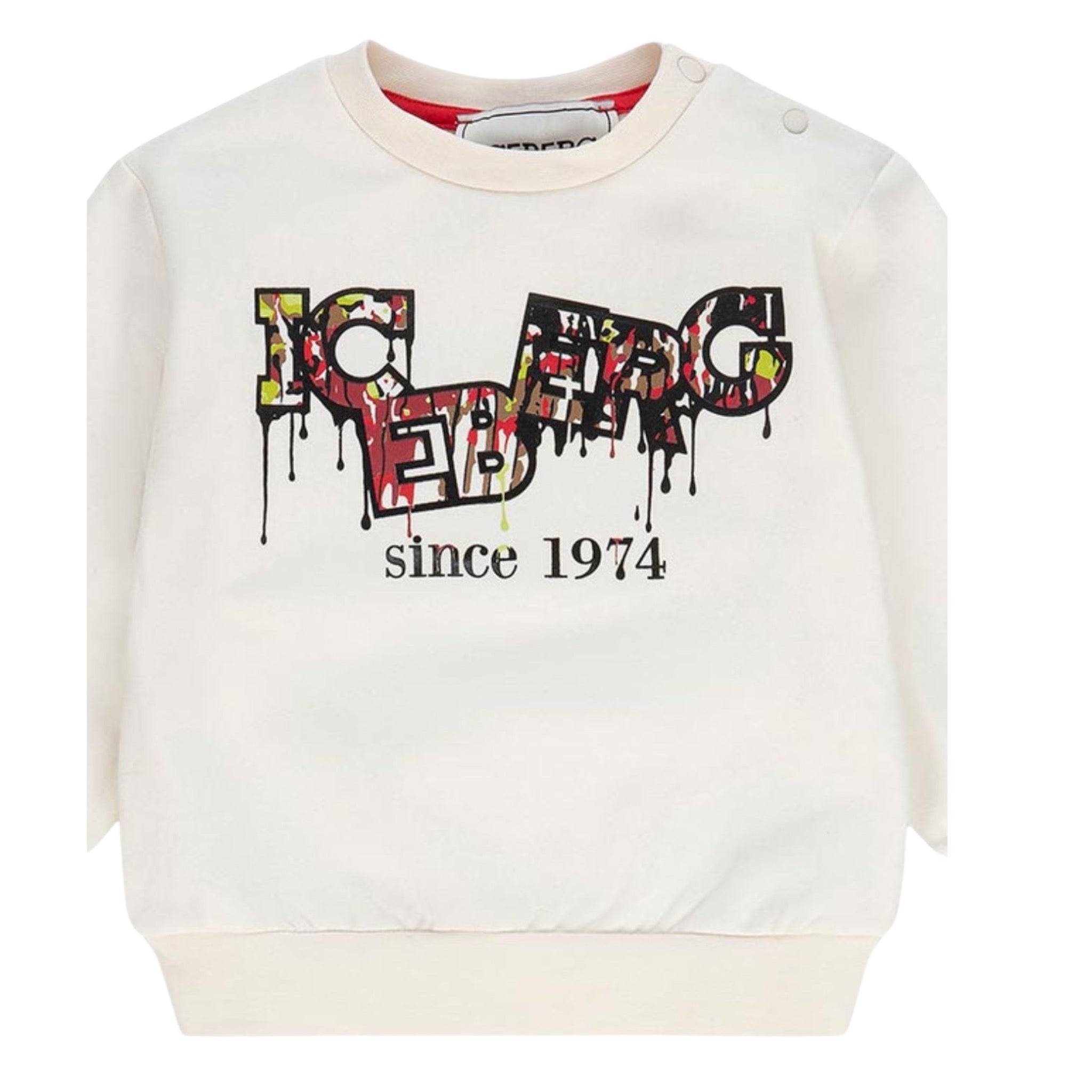 Iceberg Completo 2Pz Felpa-Pantalone con Stampa Panna/Rosso per Neonato CFICE6304N PANNA/ROSSO ICEBERG 