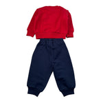 Iceberg Completo 2Pz Felpa Girocollo tinta unita con Stampa-Pantalone Rosso per Neonato CFICE6306N ROSSO ICEBERG 