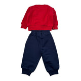 Iceberg Completo 2Pz Felpa Girocollo tinta unita con Stampa-Pantalone Rosso per Neonato CFICE6306N ROSSO ICEBERG 