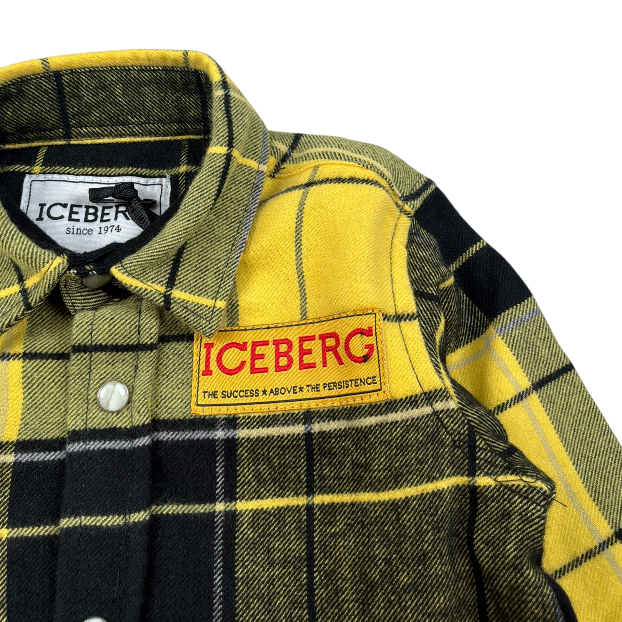 Iceberg Camicia Bicolore con Logo Giallo/Nero per Neonato CMICE6305B GIALLO/NERO ICEBERG 