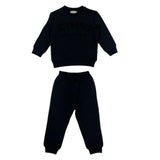 Iceberg Completo 2Pz Felpa-Pantalone con Stampa Nero per Neonato COMICE6300NN NERO ICEBERG 