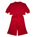 Iceberg Completo 2Pz Felpa-Pantalone con Stampa Rosso per Bambina COMICE6354B ROSSO ICEBERG 