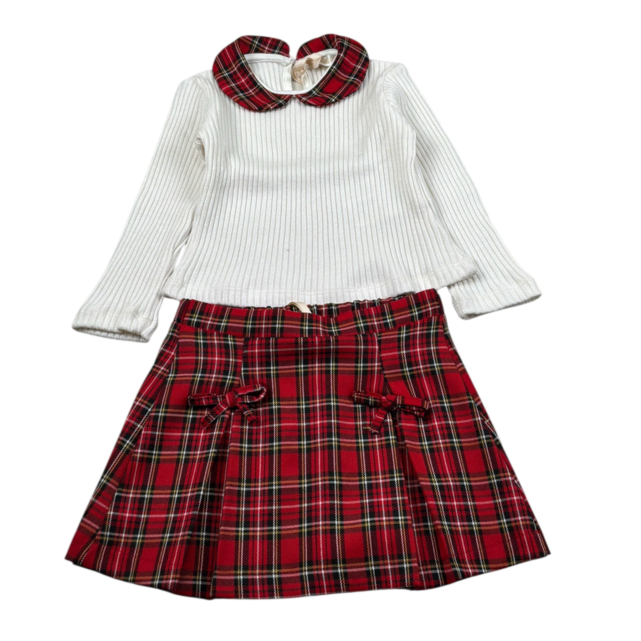 Meilisa Bai Completo 2 Pezzi Maglia-Gonna Bianco/Rosso per Bambina FL6696J BIANCO/ROSSO MEILISA BAI 
