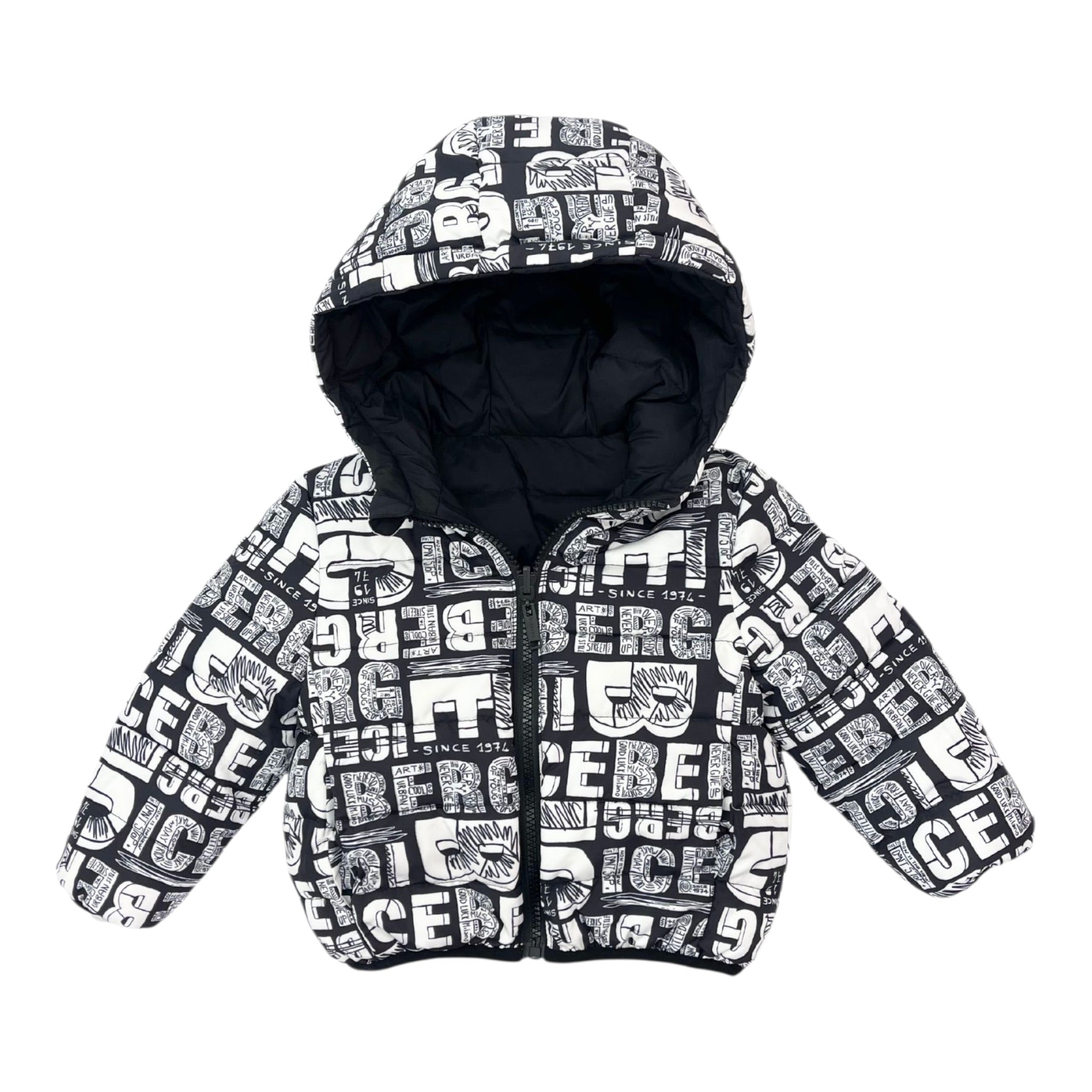 Iceberg Giubbino Reversibile Bicolore Bianco/Nero per Neonato GBICE6311B BIANCO/NERO ICEBERG 