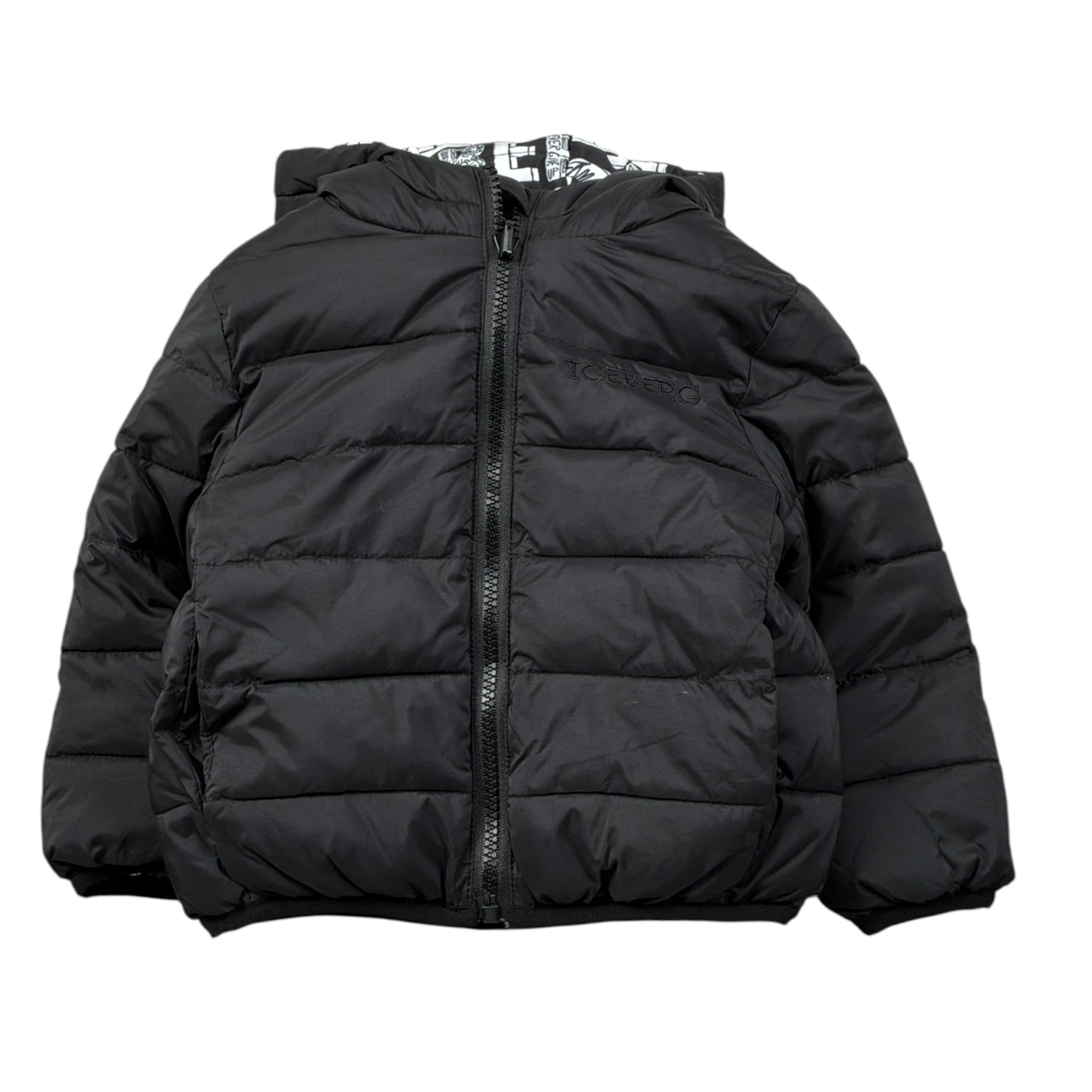 Iceberg Giubbino Reversibile Bicolore Nero per Neonato GBICE6311BXX NERO ICEBERG 