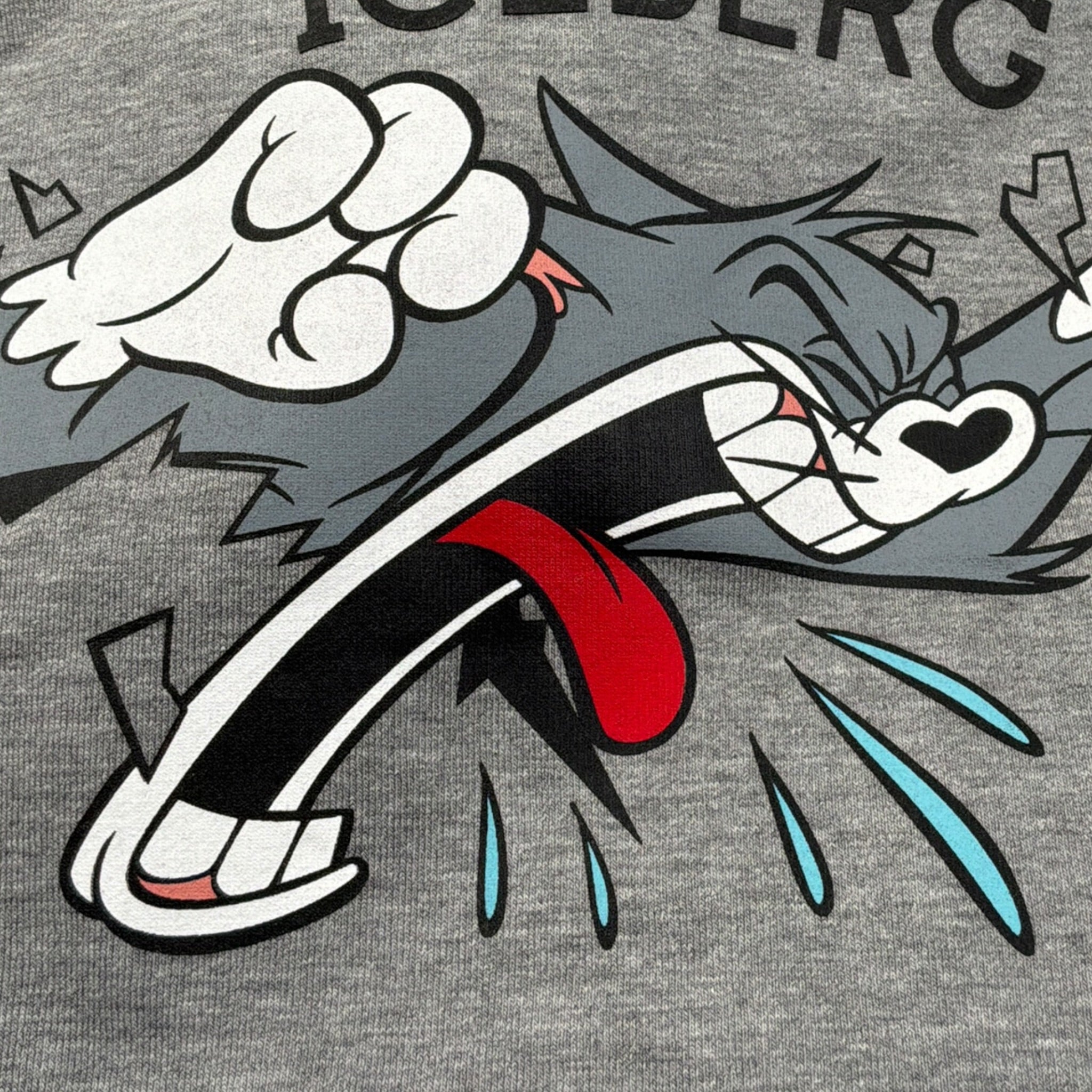 Iceberg Felpa tinta unita con Cappuccio E Stampa Grigio per Bambino MFICE6309J GRIGIO ICEBERG 