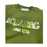 Iceberg Felpa tinta unita con Stampa Verde per Neonato MFICE6321BXX VERDE ICEBERG 