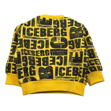 Iceberg Felpa Chiusa Girocollo tinta unita con Stampe Giallo per Neonato MFICE6331B GIALLO ICEBERG 