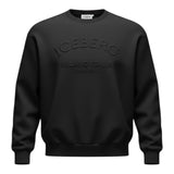 Iceberg Felpa Giroccollo tinta unita con Stampa Nero per Bambino MFICE6333J NERO ICEBERG 