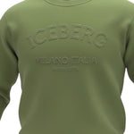 Iceberg Felpa Giroccollo tinta unita con Stampa Verde per Bambino MFICE6333J VERDE ICEBERG 