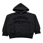 Iceberg Felpa Chiusa con Cappuccio tinta unita Nero per Bambino MFICE6335J NERO ICEBERG 