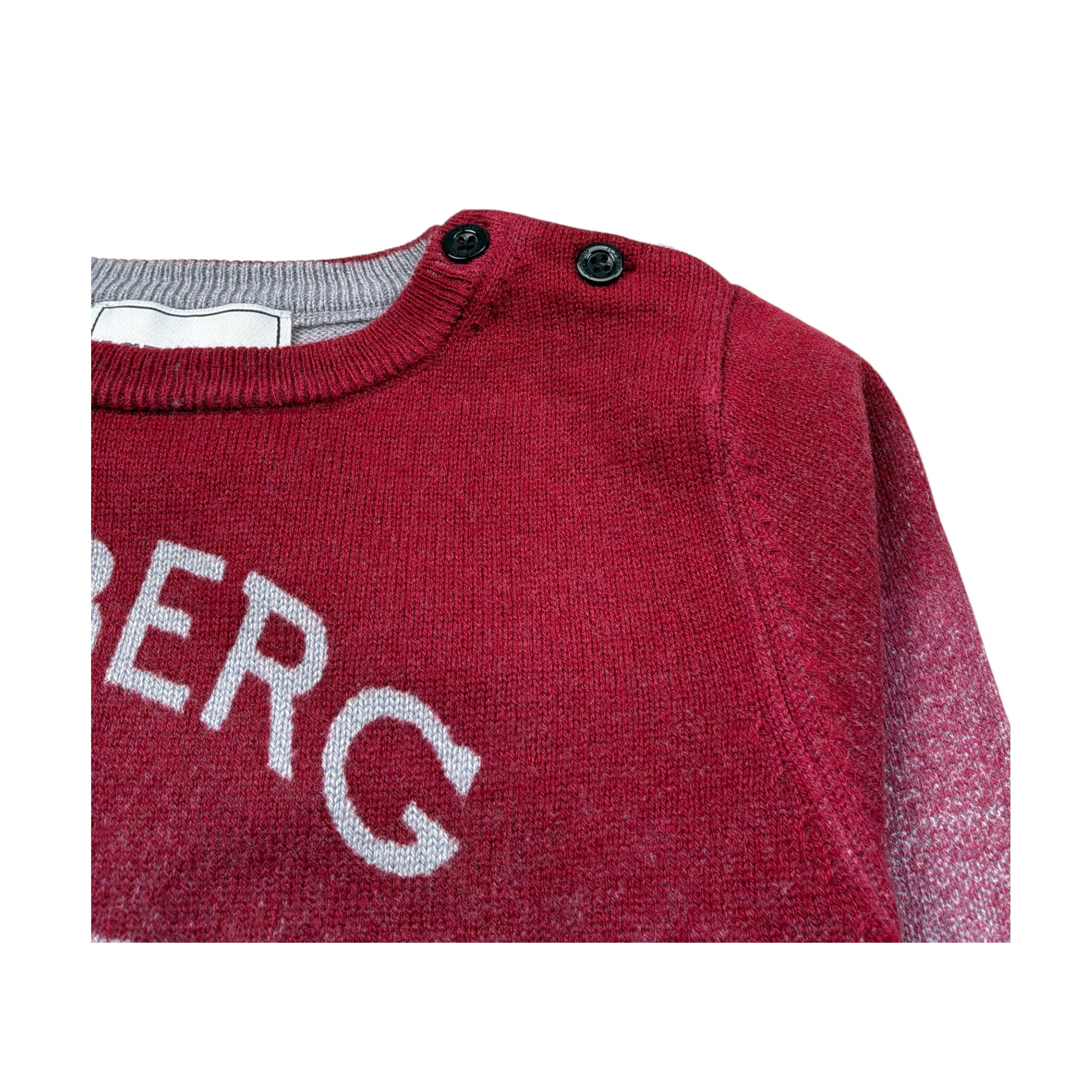 Iceberg Maglia Bicolore con Stampa Rosso per Neonato MGICE6312BN ROSSO ICEBERG 