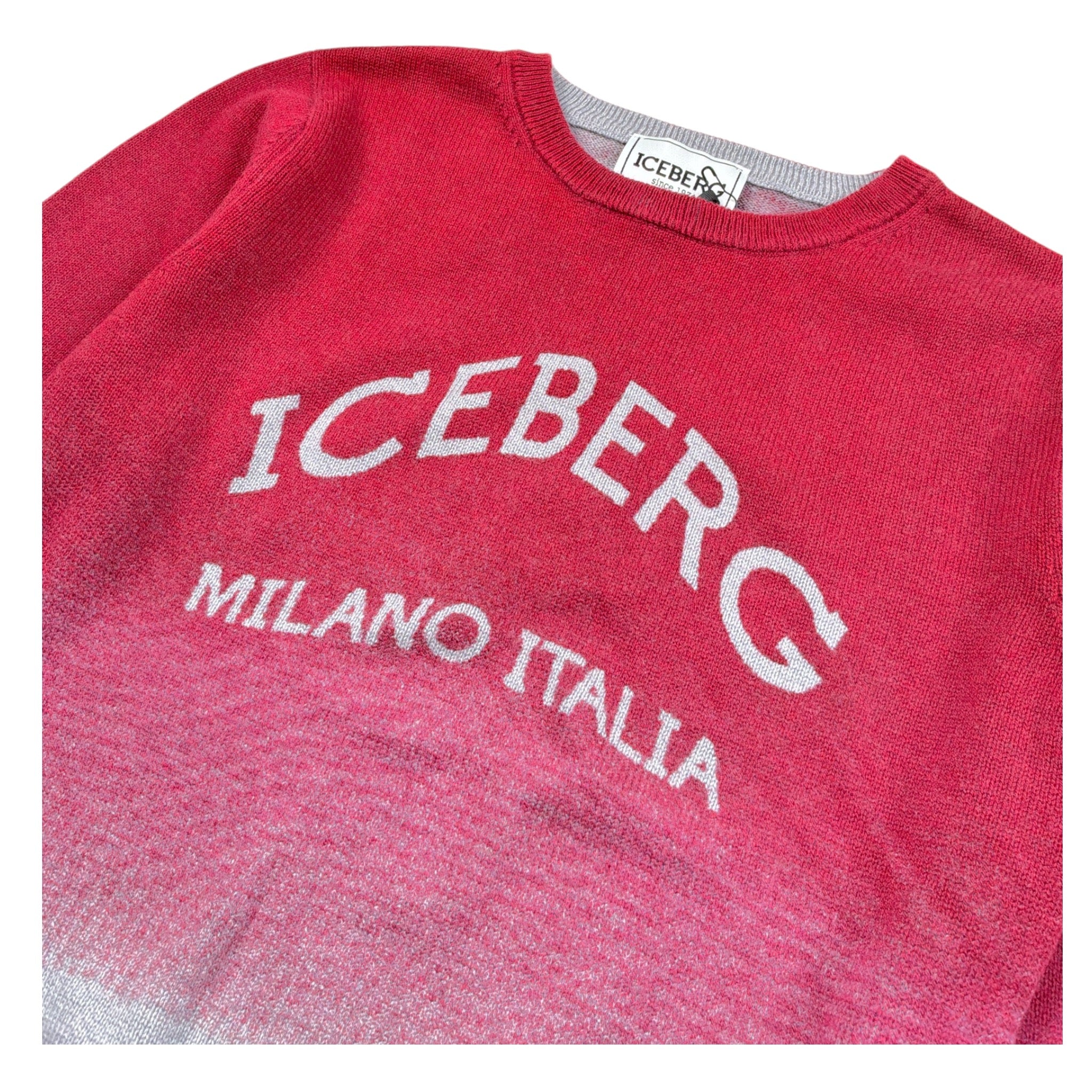 Iceberg Maglia Bicolore con Stampa Rosso per Bambino MGICE6312B ROSSO ICEBERG 