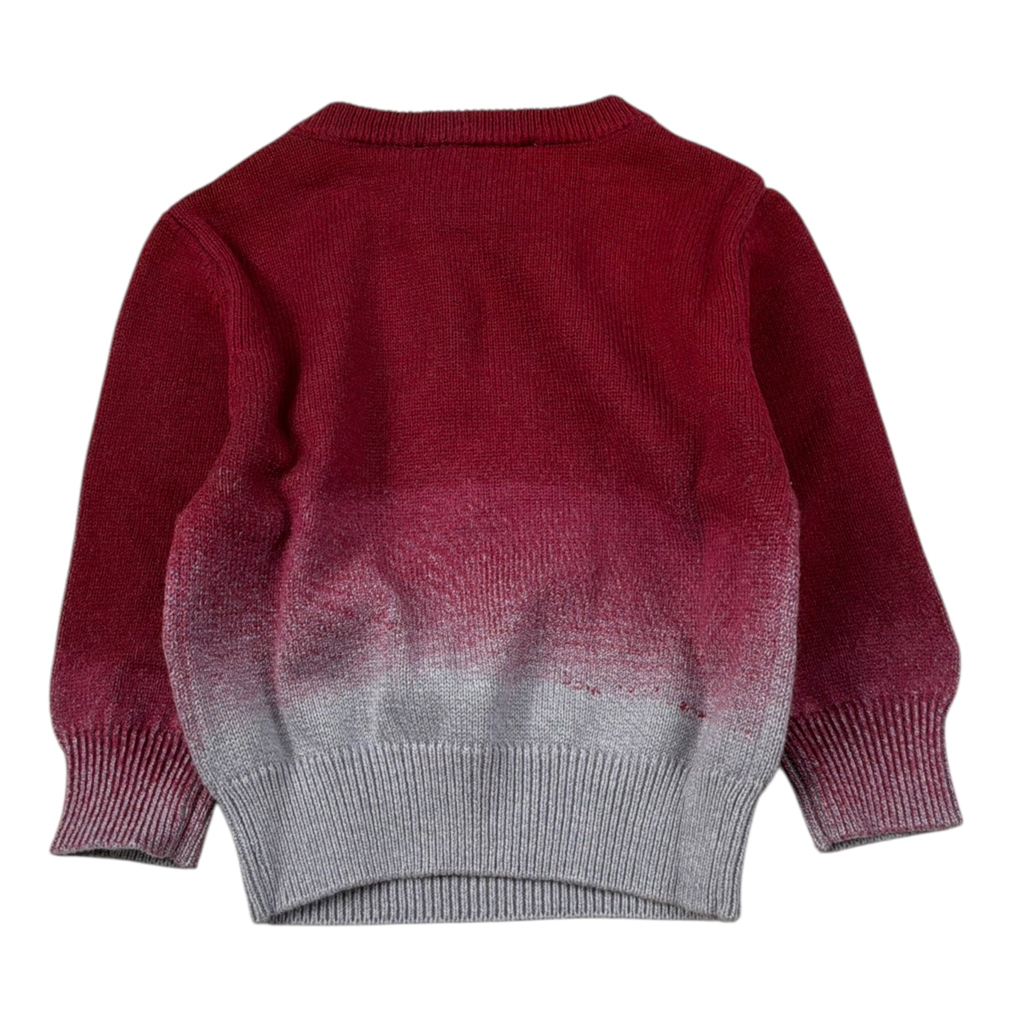 Iceberg Maglia Bicolore con Stampa Bordeaux per Neonato MGICE6312BX BORDEAUX ICEBERG 