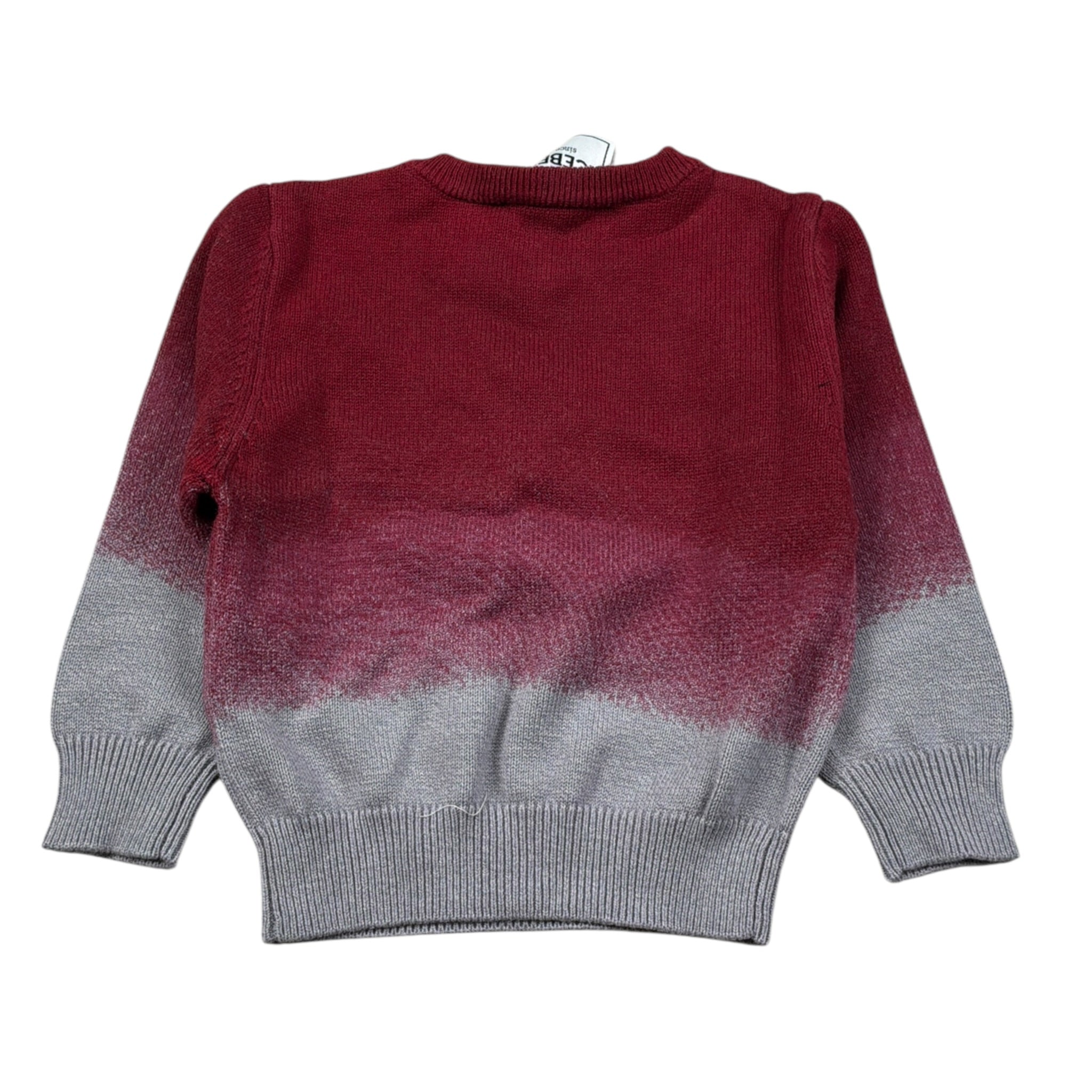 Iceberg Maglia Bicolore con Stampa Bordeaux per Neonato MGICE6312BXXX BORDEAUX ICEBERG 