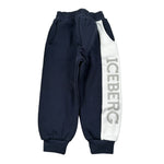 Iceberg Pantalone Modello Tuta tinta unita con Profili In Contrasto Blu per Neonato PFICE6306B BLU ICEBERG 