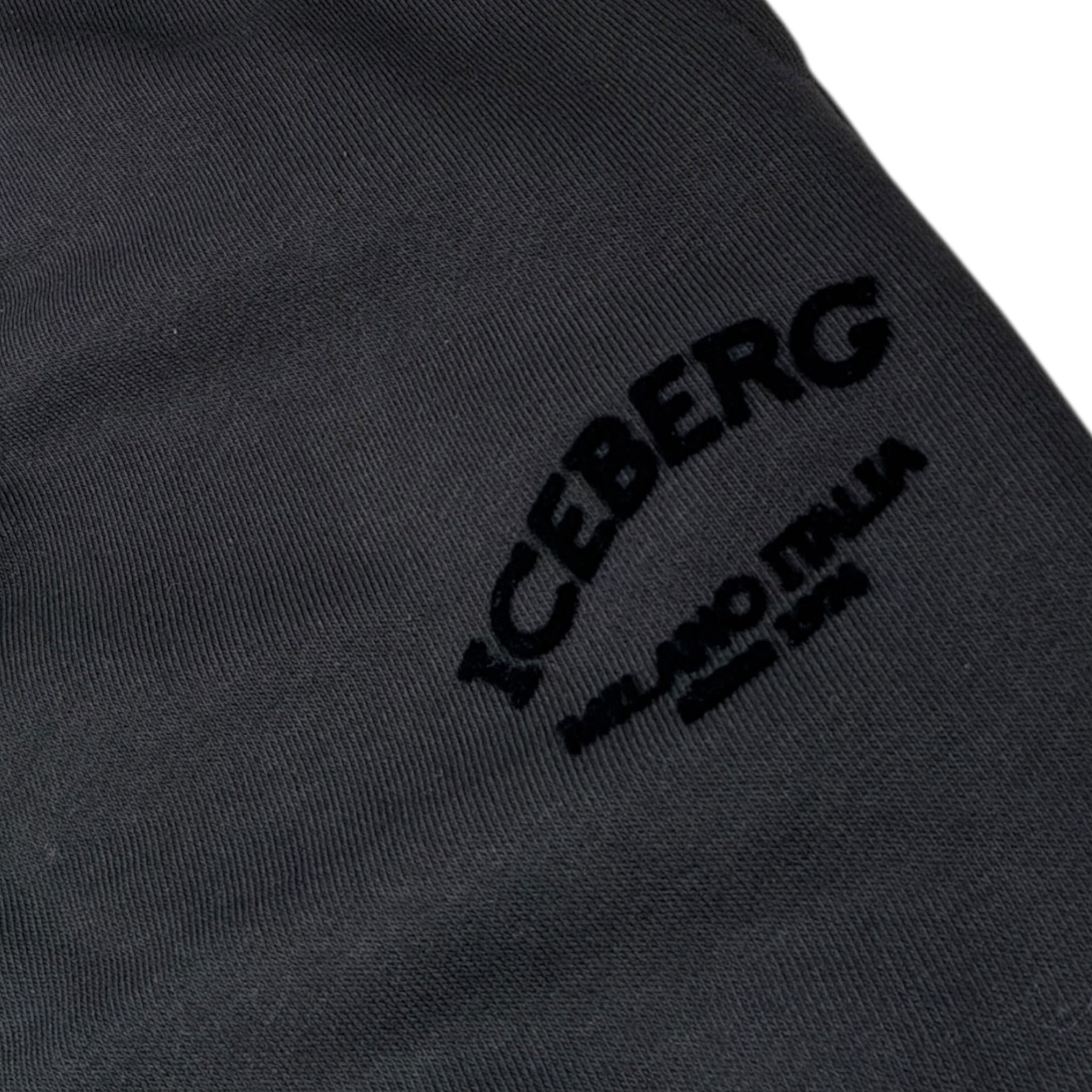 Iceberg Pantalone Modello Tuta tinta unita con Logo Nero per Bambino PFICE6310J NERO ICEBERG 