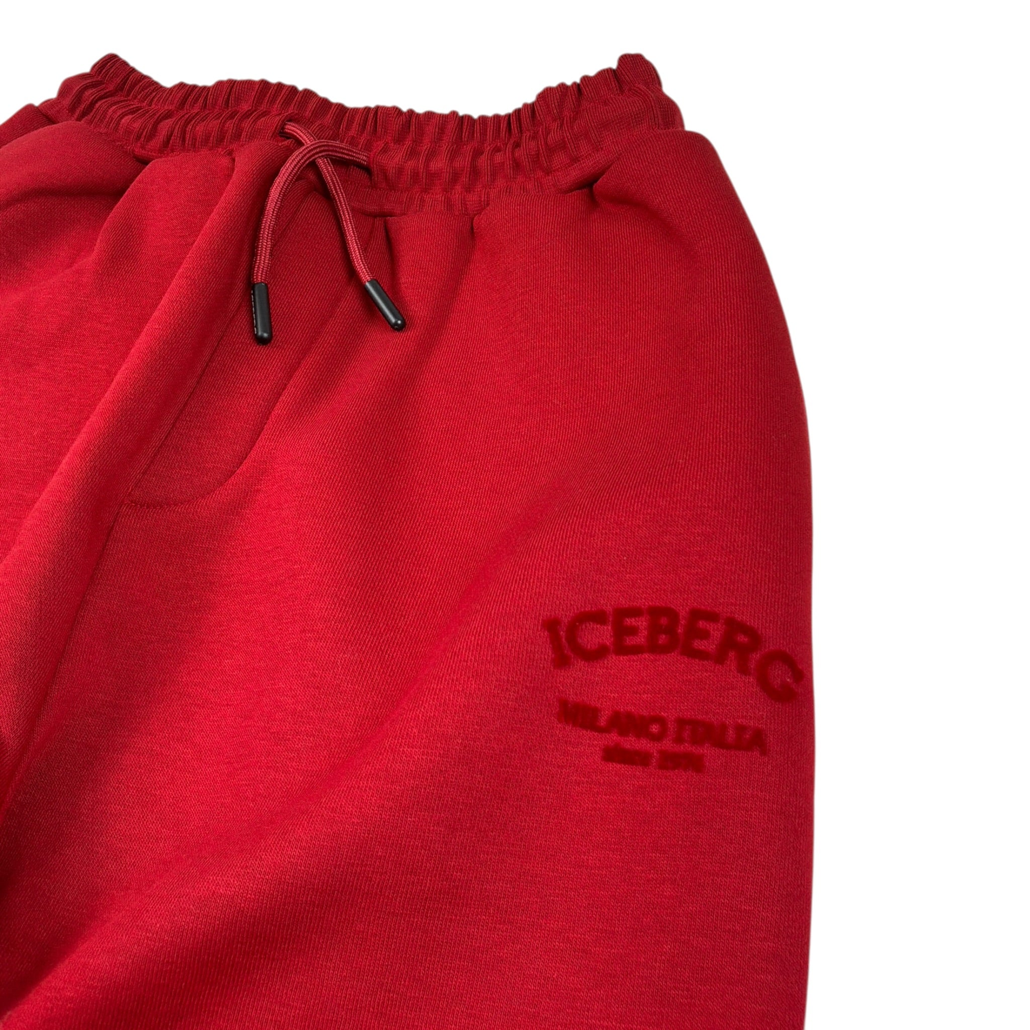 Iceberg Pantalone Modello Tuta tinta unita con Logo Rosso per Bambino PFICE6310J ROSSO ICEBERG 