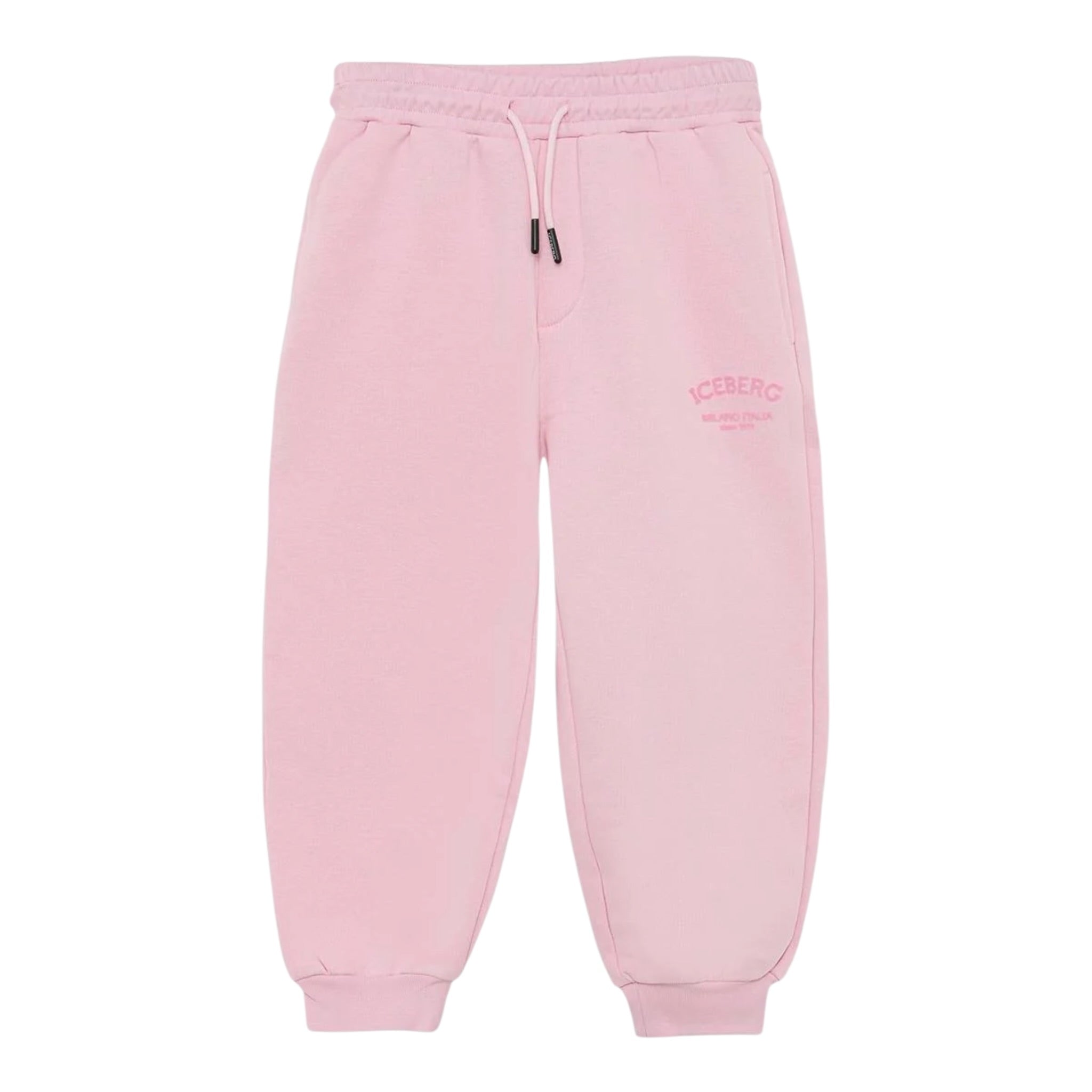 Iceberg Pantalone Modello Tuta tinta unita con Logo Rosa per Bambina PFICE6310JX ROSA ICEBERG 