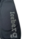 Iceberg Pantalone Tuta tinta unita con Logo Brillantinato Nero per Bambina PFICE6351J NERO ICEBERG 