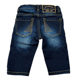 Iceberg Jeans tinta unita con Girovita Regolabile Blu per Neonato PTICE5312B BLU ICEBERG 