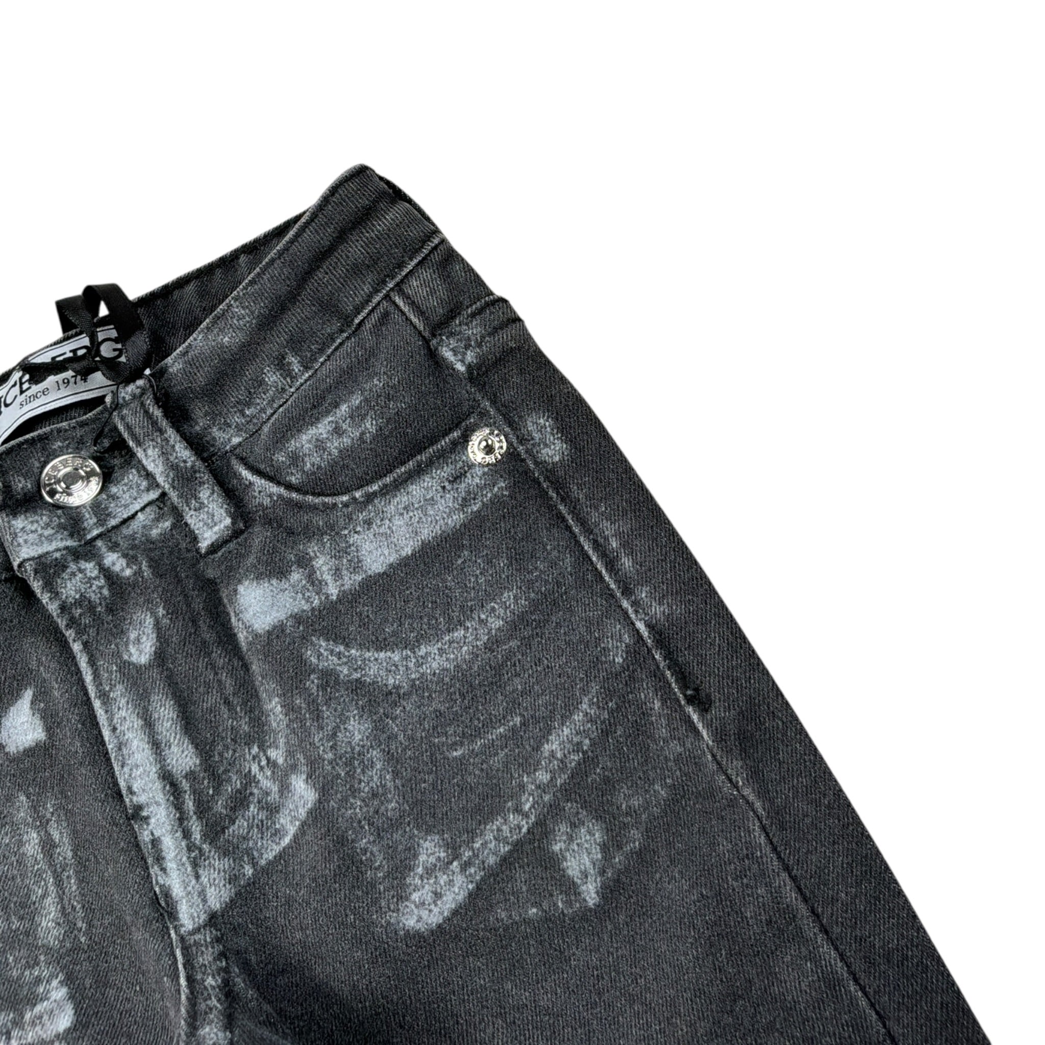 Iceberg Jeans tinta unita con Girovita Regolabile Nero per Neonato PTICE6313BXX NERO ICEBERG 
