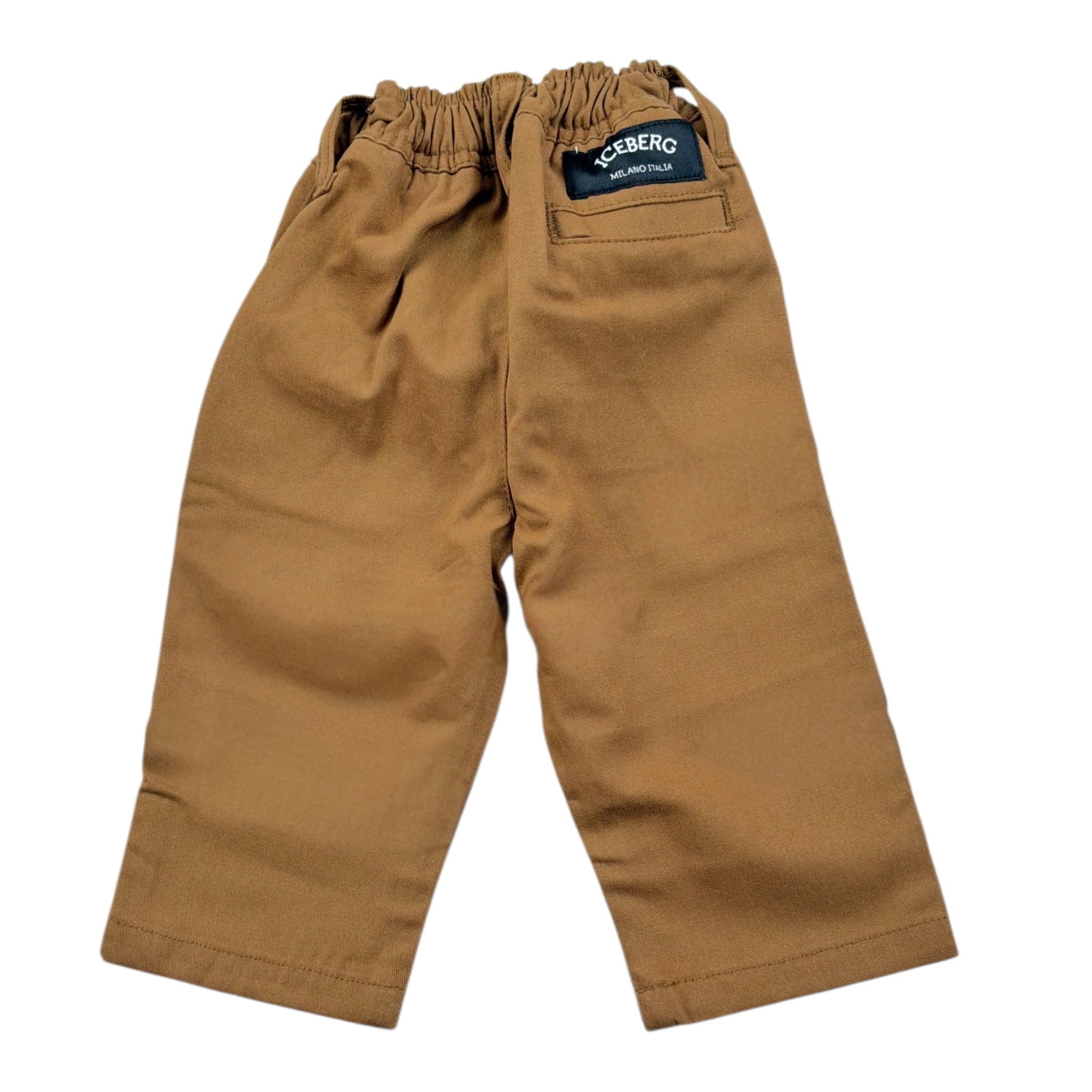 Iceberg Pantalone tinta unita con Elastico In Vita Cammello per Neonato PTICE6314B CAMMELLO ICEBERG 