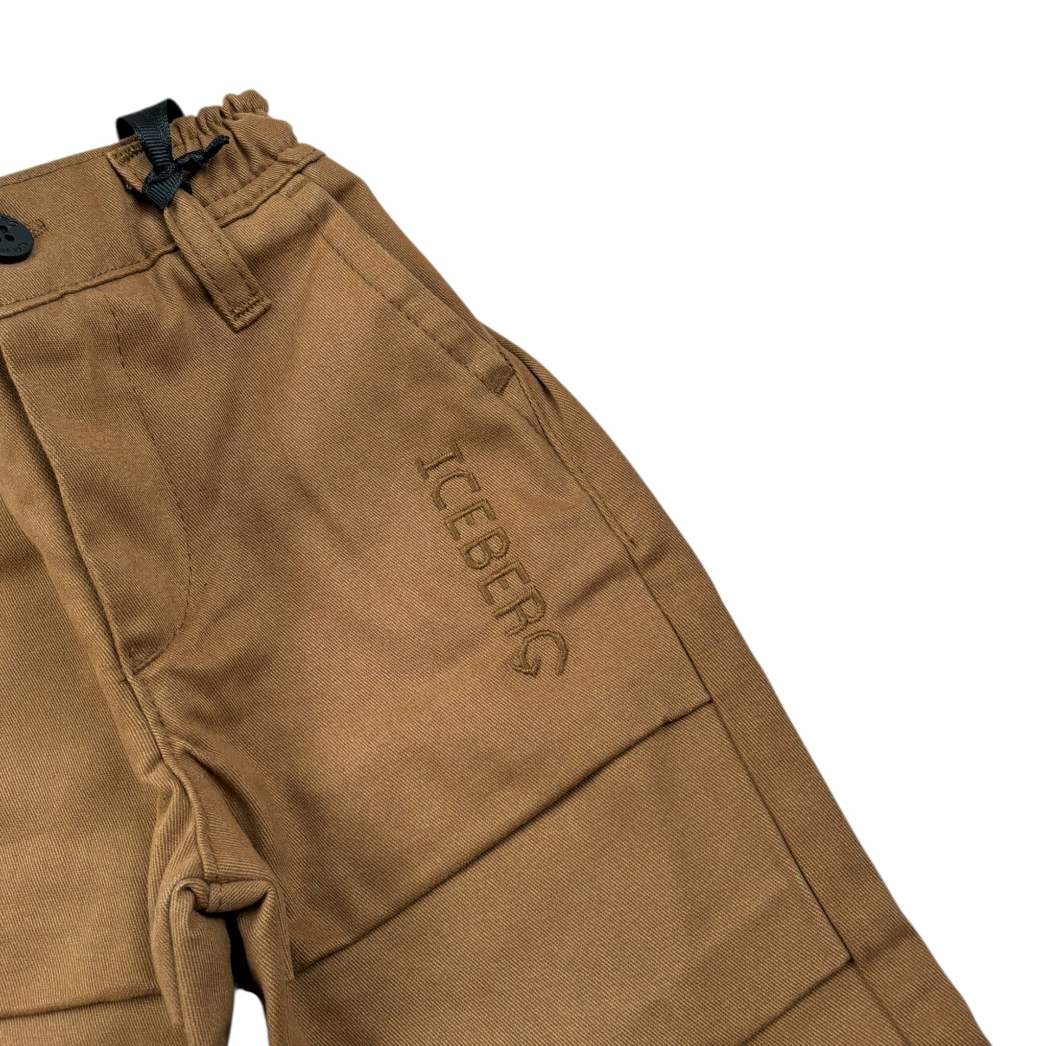 Iceberg Pantalone tinta unita con Elastico In Vita Cammello per Neonato PTICE6314B CAMMELLO ICEBERG 