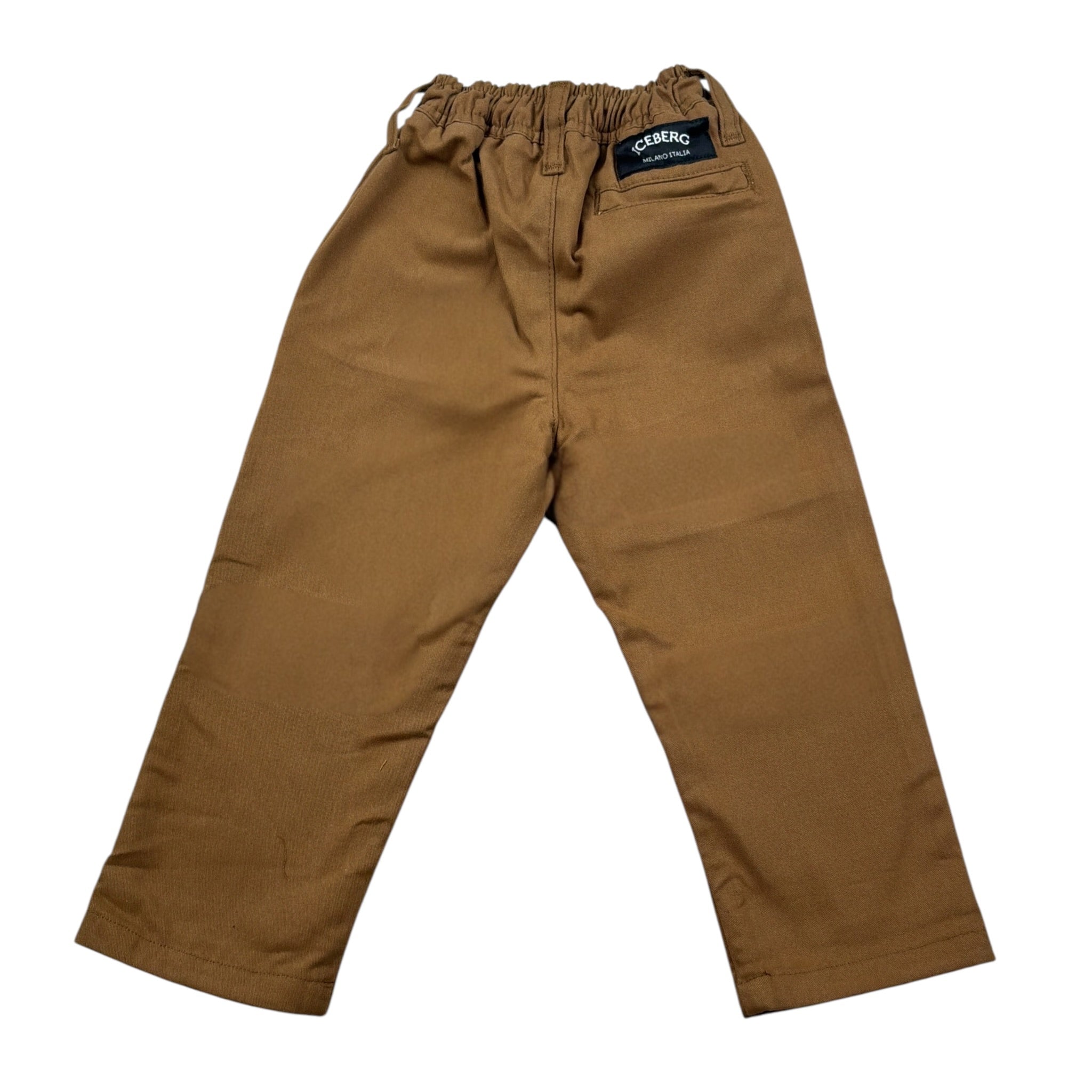 Iceberg Pantalone tinta unita con Elastico In Vita Cammello per Bambino PTICE6314BJX CAMMELLO ICEBERG 