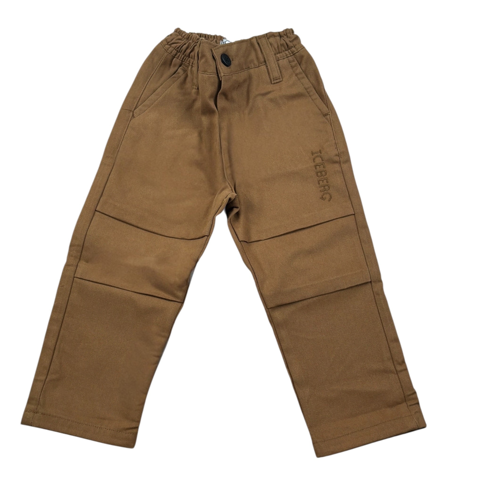 Iceberg Pantalone tinta unita con Elastico In Vita Cammello per Neonato PTICE6314BX CAMMELLO ICEBERG 