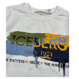 Iceberg Shirt Girocollo tinta unita con Stampa Bianco per Neonato TSICE6319BX BIANCO ICEBERG 