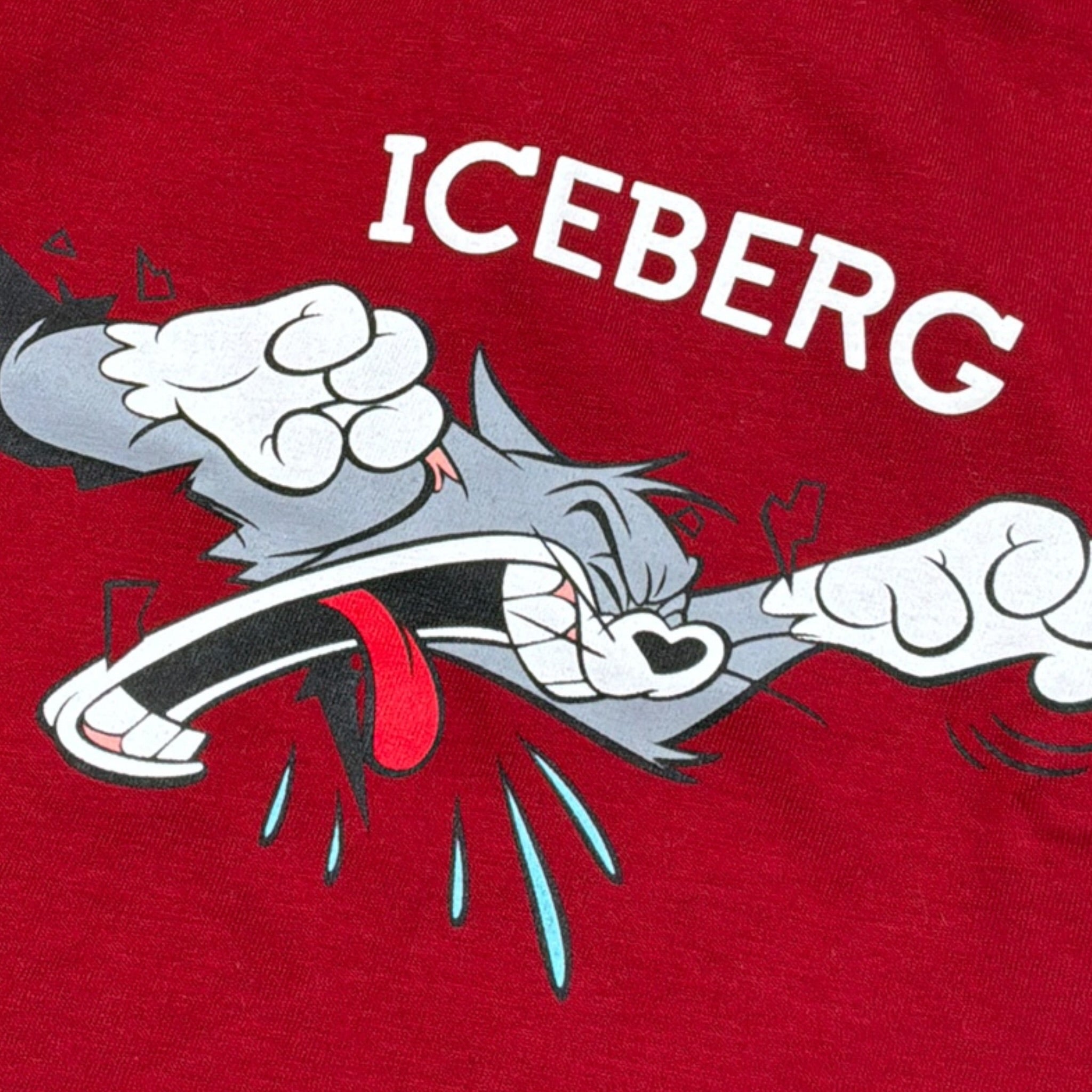 Iceberg Shirt tinta unita Girocollo con Stampa Rosso per Neonato TSICE6321BN ROSSO ICEBERG 