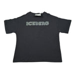 Iceberg T-Shirt Girocollo tinta unita con Brillantini Nero per Bambina TSICE6353J NERO ICEBERG 