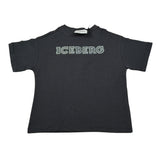 Iceberg T-Shirt Girocollo tinta unita con Brillantini Nero per Bambina TSICE6353J NERO ICEBERG 