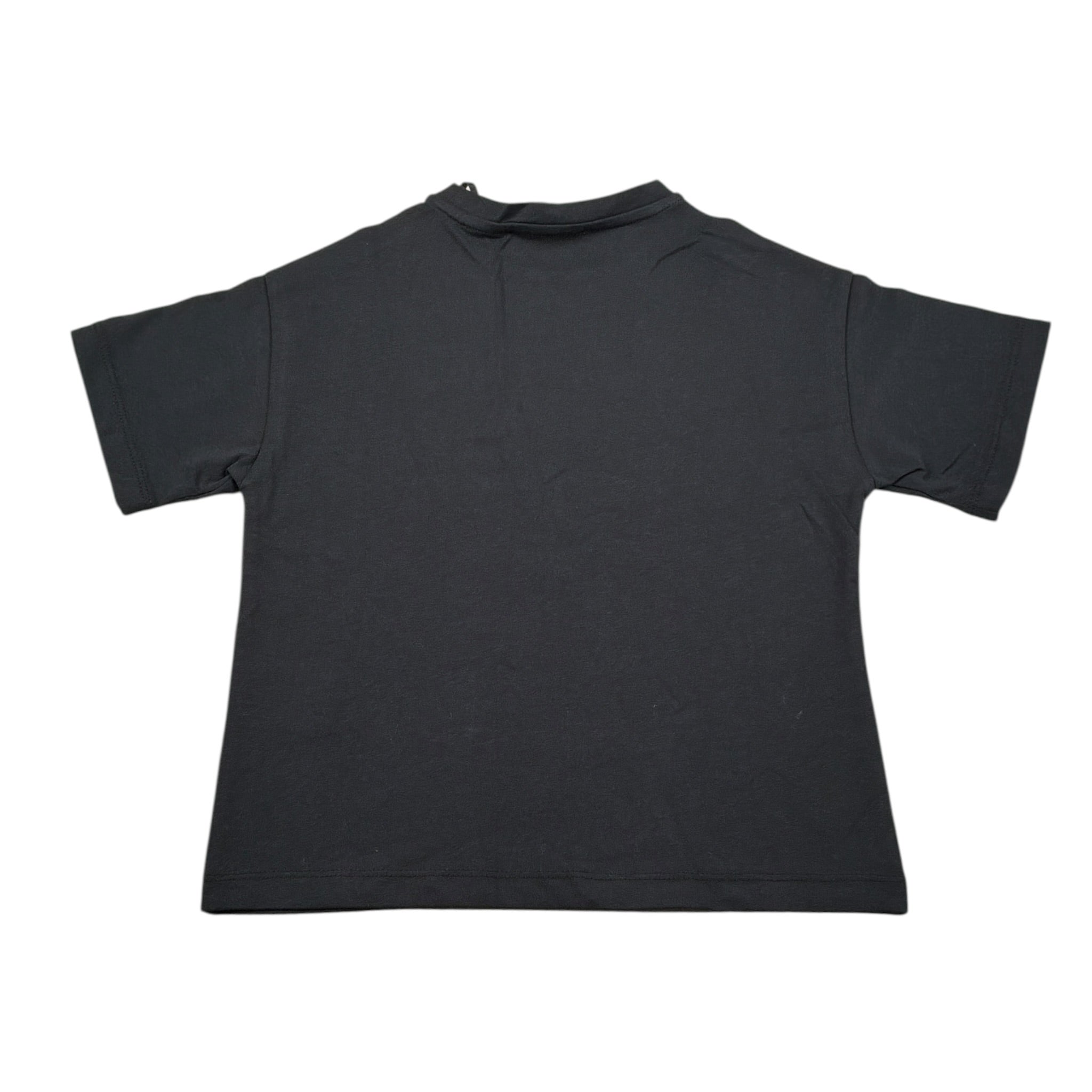 Iceberg T-Shirt Girocollo tinta unita con Brillantini Nero per Bambina TSICE6353J NERO ICEBERG 