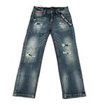 Icon Jeans tinta unita con Stampe Blu per Bambino IBDT00715 BLU ICON 