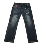 Icon Jeans tinta unita con Strappi Blu per Bambino IBDT00718 BLU ICON 