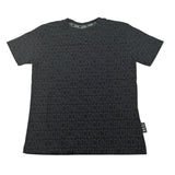 Icon T-Shirt Girocollo tinta unita con Stampe Logo Nero per Bambino IBKS00756 NERO ICON 