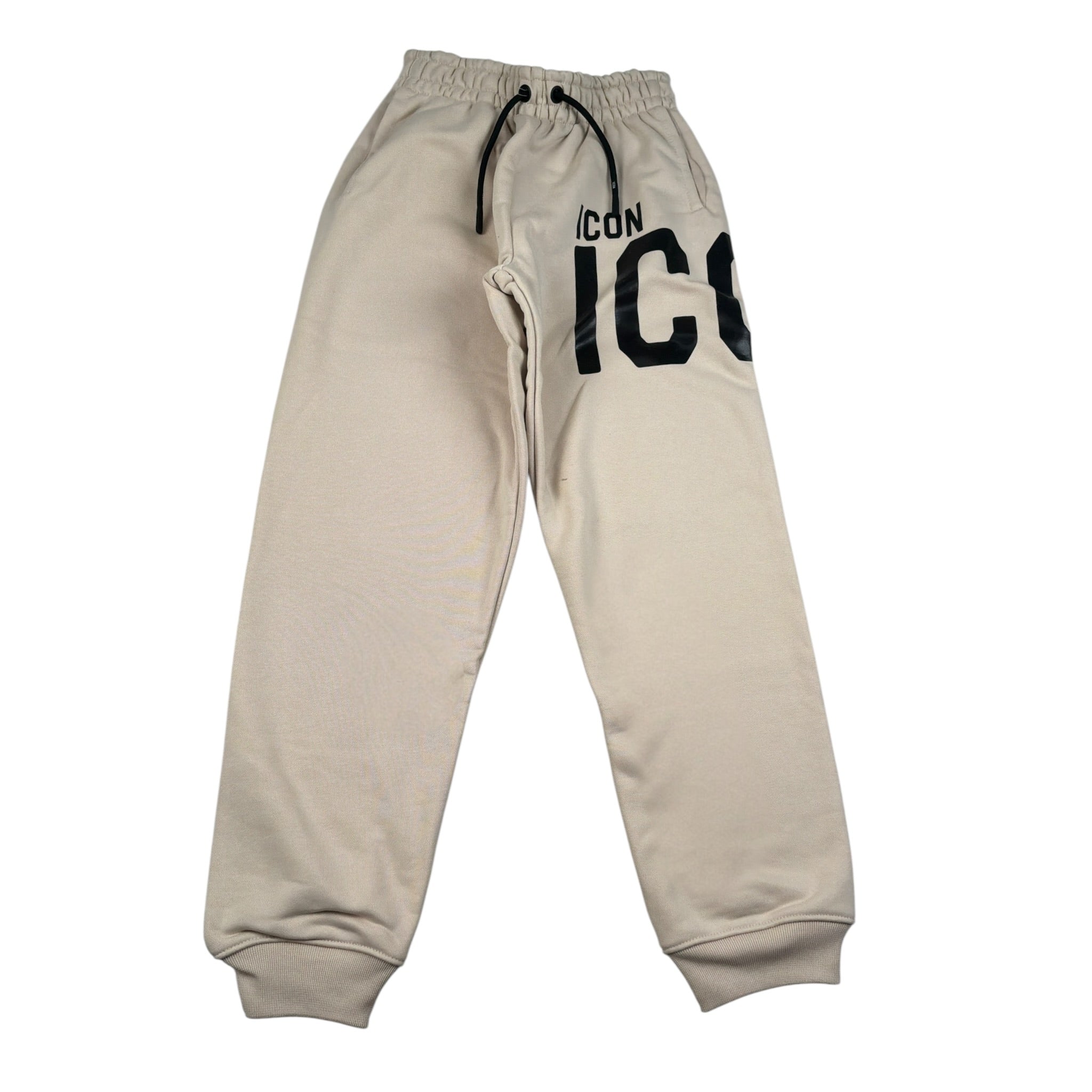Icon Pantalone Tuta tinta unita con Logo Beige per Bambino IBSP00742 BEIGE ICON 