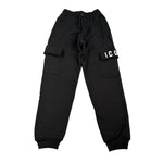 Icon Pantalone tinta unita con Logo Nero per Bambino IBSP752 NERO ICON 