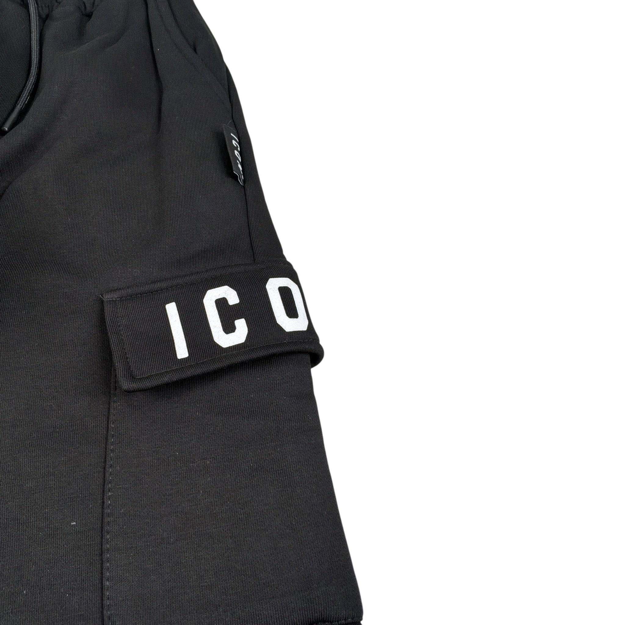 Icon Pantalone tinta unita con Logo Nero per Bambino IBSP752 NERO ICON 