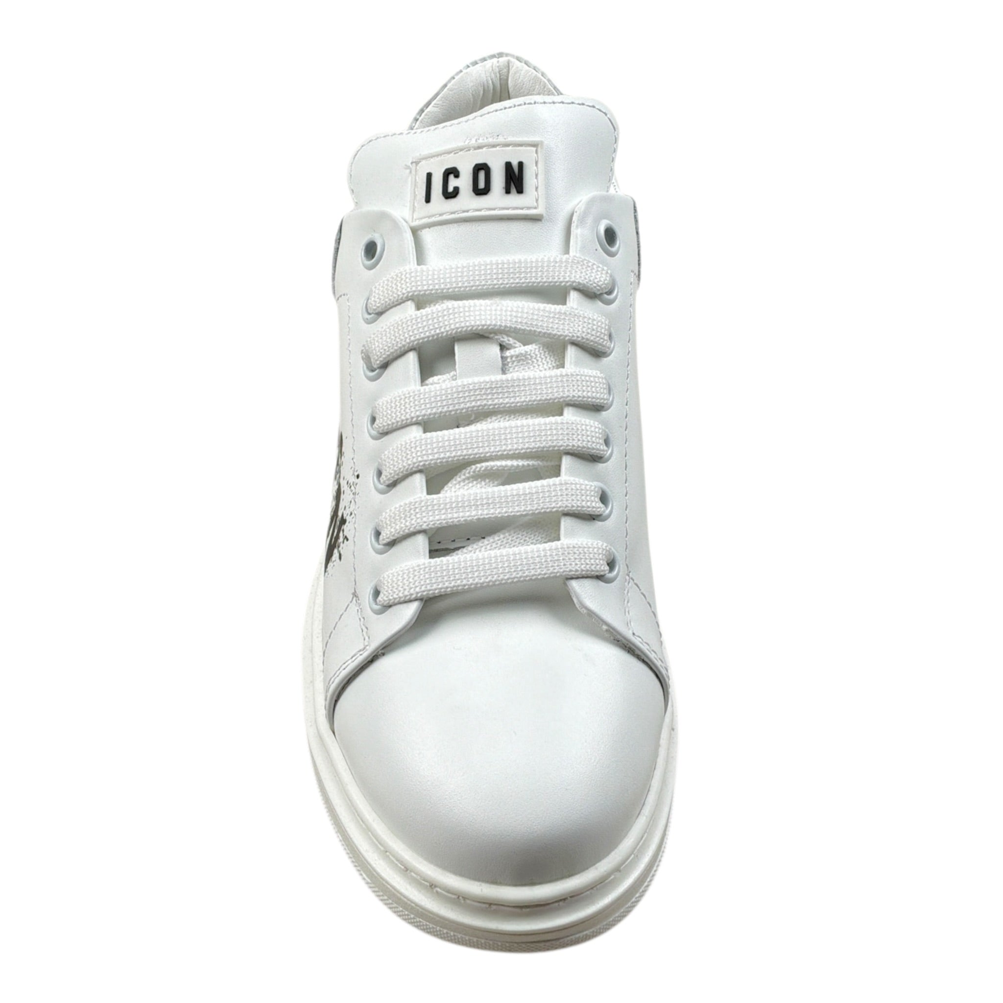 Icon Sneakers tinta unita con Stampa Bianco per Bambino IC1004 BIANCO ICON 