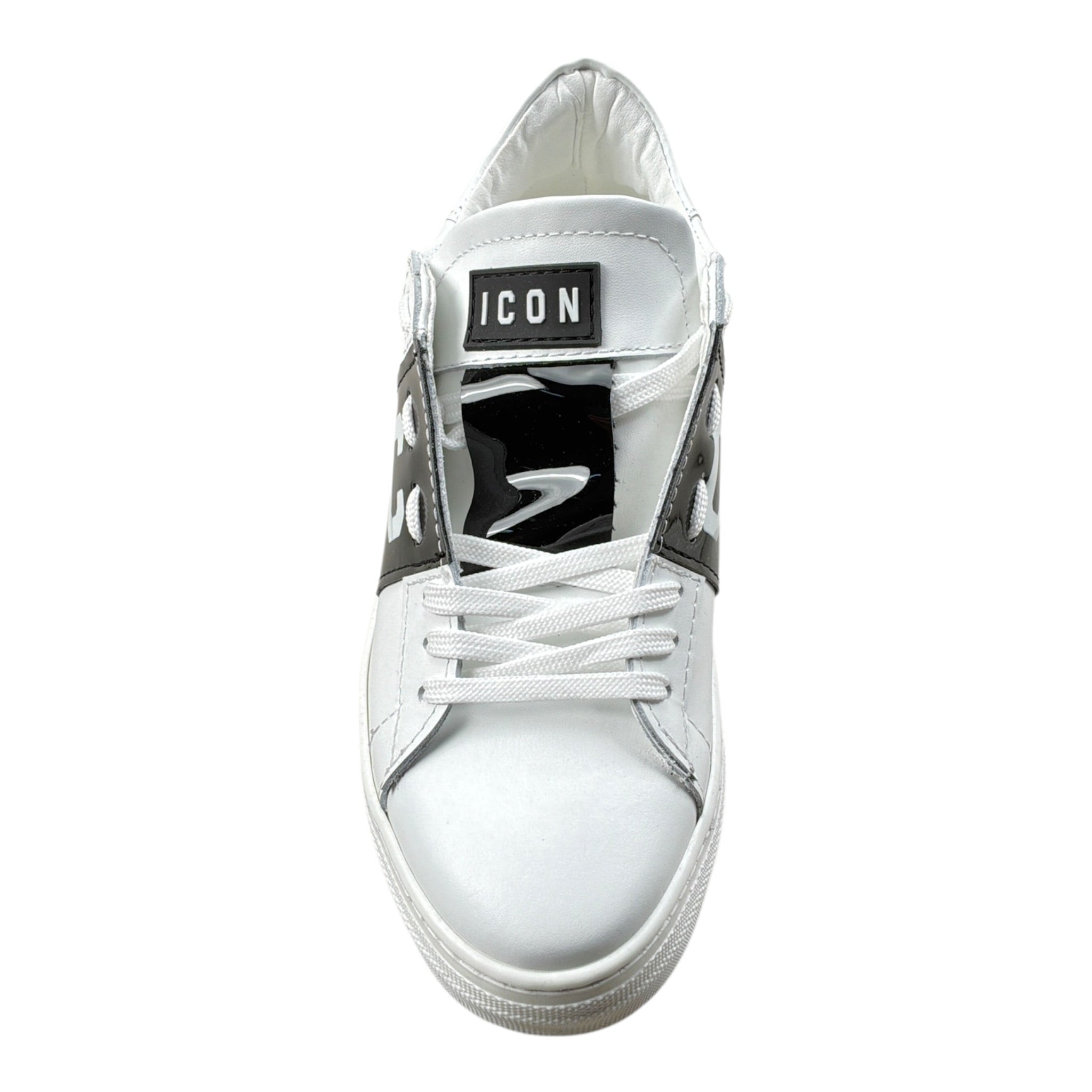 Icon Sneakers tinta unita con Stampa Bianco per Bambino IC2500 BIANCO ICON 