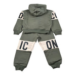 Icon Completo 2 Pezzi Felpa-Pantalone tinta unita Verde per Neonato INBFS00877 VERDE ICON 