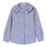 Il Gufo Camicia Manica Lunga Tint Unita Azzurro per Neonata A25GCL0002C0052 AZZURRO IL GUFO 