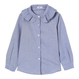 Il Gufo Camicia Manica Lunga Tint Unita Azzurro per Neonata A25GCL0002C0052 AZZURRO IL GUFO 