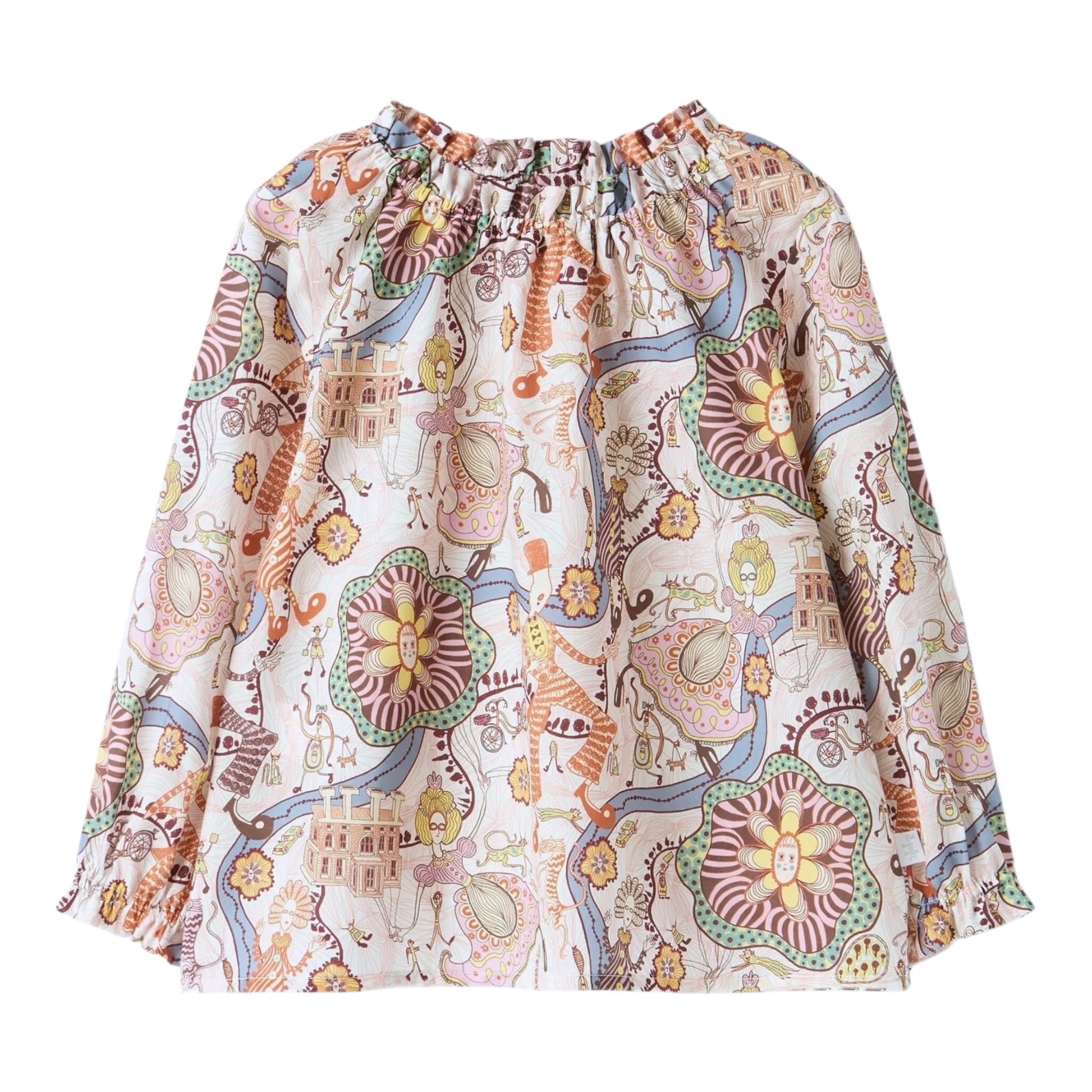 Il Gufo Camicia Manica Lunga tinta unita con Stampe Multicolor per Bambina A25GCL0003C4148 MULTICOLOR IL GUFO 