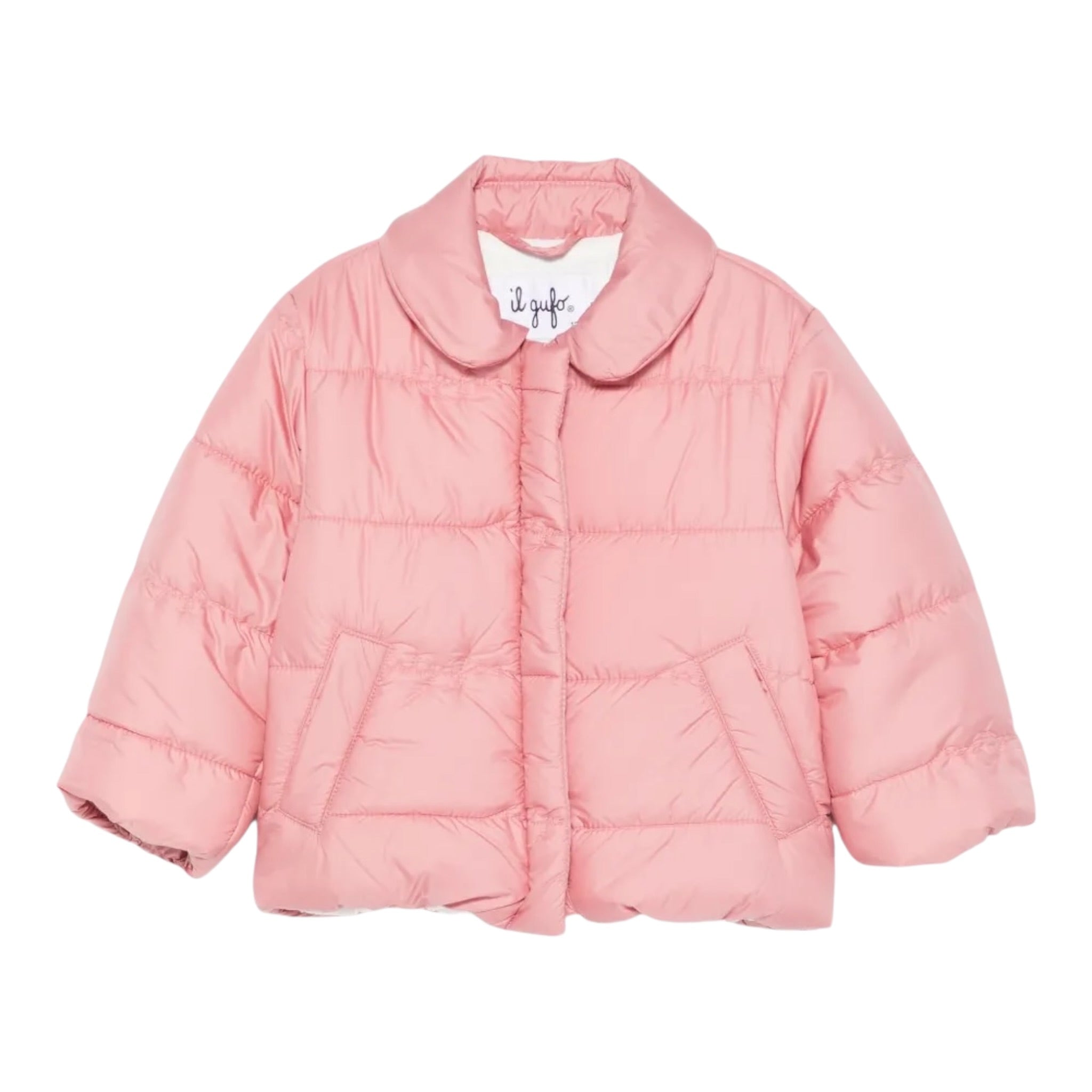Il Gufo Giubbino tinta unita con Zip E Colletto Rosa per Neonata A25GGM0026NN106 ROSA IL GUFO 