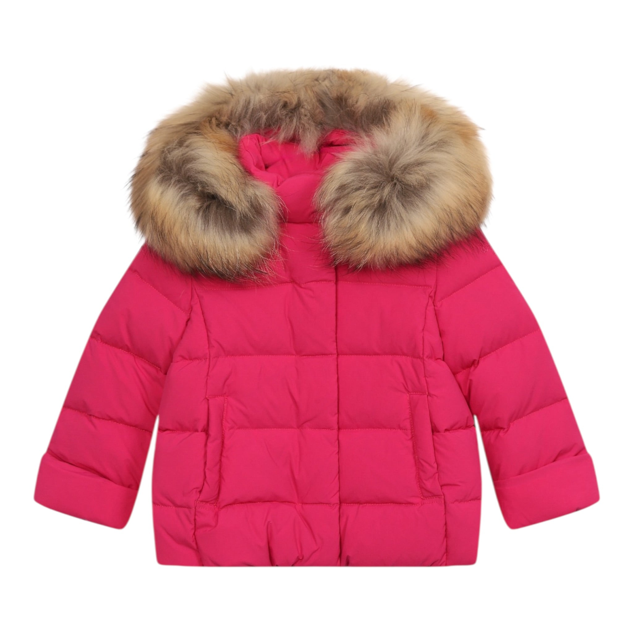 Il Gufo Giubbino tinta unita con Cappuccio E Zip Fuxia per Bambina A25GGM007N0108J FUXIA IL GUFO 